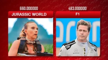 F1 يقترب من 500 مليون دولار وJURASSIC WORLD يتجاوز 660 مليون دولار