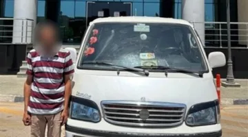 الشرطة تضبط سائق حافلة صغيرة اعتدى على رجل مرور في مدينة 6 أكتوبر