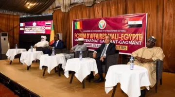 وزير الخارجية يطلق منتدى الأعمال “المصري-المالي” بحضور وزيري الخارجية والتجارة والصناعة.