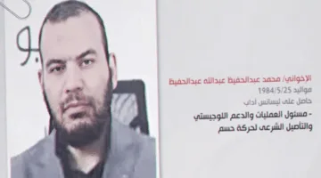 إعادة ترحيل الإخواني الفار محمد عبد الحفيظ، أحد قادة “حسم” الإرهابية، من تركيا.