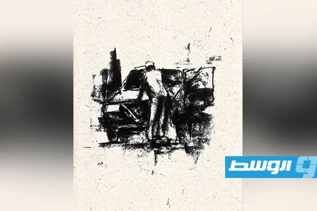 لوحة للفنان الليبي حكيم ألطليس (فيسبوك)