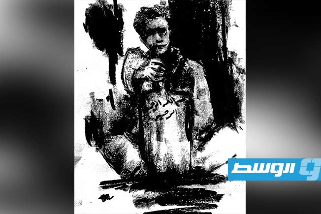 لوحة للفنان الليبي حكيم ألطليس (فيسبوك)