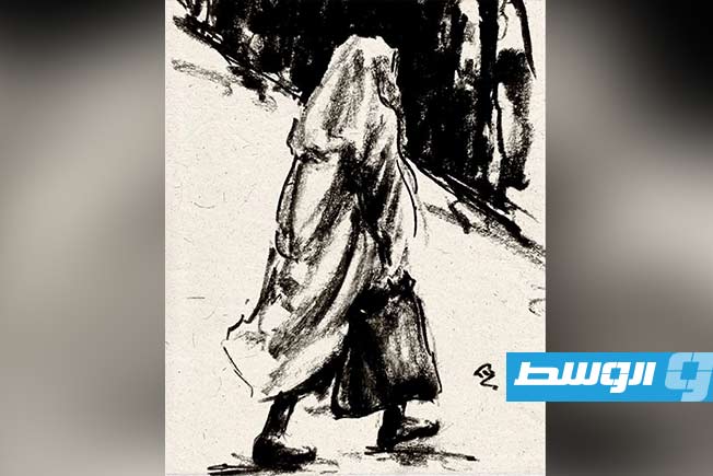 لوحة للفنان الليبي حكيم ألطليس (فيسبوك)