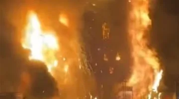 إخماد حريق كبير في متجر زيوت امتد إلى أربعة طوابق بمنطقة منشأة القناطر
