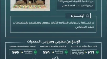 حرس الحدود في عسير يعتقل خمسة مخالفين لائحة الأمن الحدودية بتهمة تهريب 140 كيلوغرامًا من مخدر القات