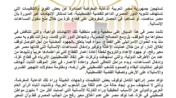 سياسيون: بيان وزارة الخارجية المصرية يوضح الحقائق.. ومصر لا تستخدم الضغوط في مواقفها التاريخية تجاه فلسطين