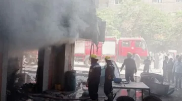 حريق في مطعم فطائر بباب الشعرية