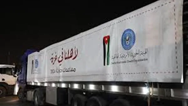 قافلة مساعدات إنسانية تنطلق من الأردن إلى غزة
