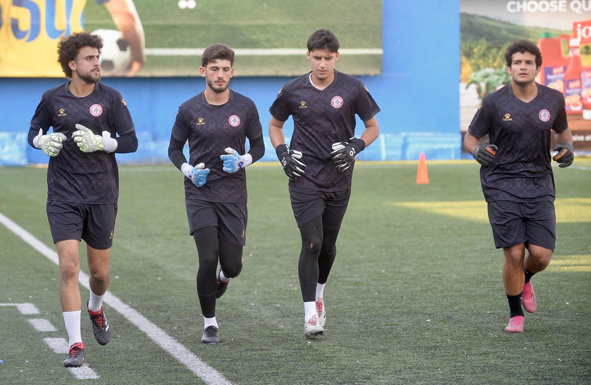 من تدريبات منتخب لبنان الأولمبي. (الاتحاد اللبناني لكرة القدم)