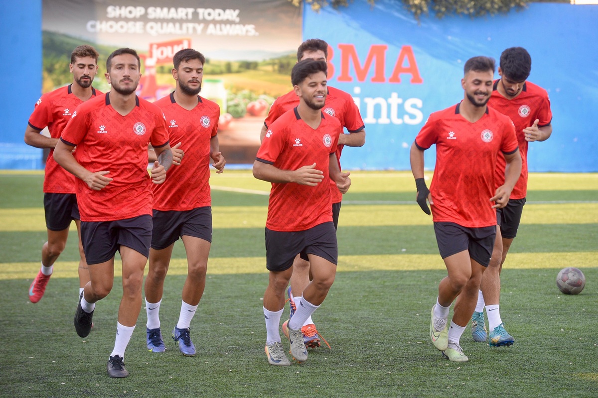 من تدريبات منتخب لبنان الأولمبي. (الاتحاد اللبناني لكرة القدم)