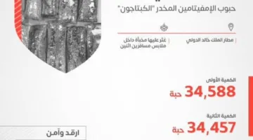 زاتكا في مطار الملك خالد الدولي تكتشف محاولتين لتهريب 69 ألف حبة من مخدر الكبتاجون