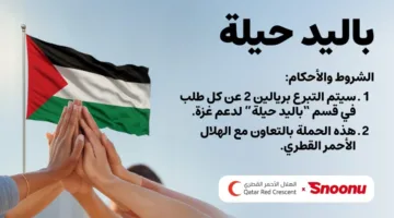 لدعم غزة بالتعاون مع الهلال الأحمر القطري.. “سنونو” تطلق حملة إنسانية تحت عنوان “باليد حيلة”