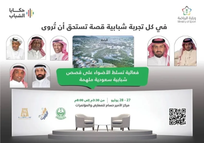 “قصص الشباب” .. منصة وطنية تبرز تجارب سعودية ملهمة في الباحة “قصص الشباب” .. منصة وطنية تبرز تجارب سعودية ملهمة في الباحة