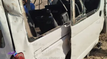 إصابة 24 فرداً، من بينهم أطفال، جراء انقلاب ميكروباص في قنا