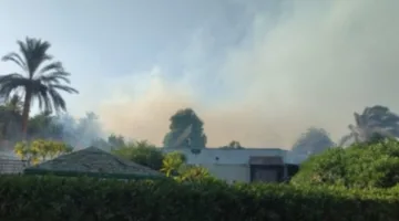 إخماد حريق في بعض المزروعات بأسوان