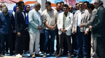 وزير الشباب والرياضة ومحافظ الجيزة ي inaugurate حوض سباحة في نُزل الشباب الدولي