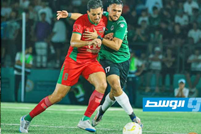مباراة المنتخب الليبي أمام نظيره المغربي في نهائي بطولة أفريقيا للميني فوتبول، الجمعة 25 يوليو 2025. (صفحة الاتحاد العام الليبي للميني فوتبول عبر فيسبوك)