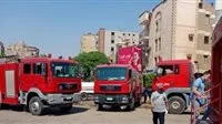 خمسة مصابين جراء حريق في مبنى من أربعة طوابق بالجيزة