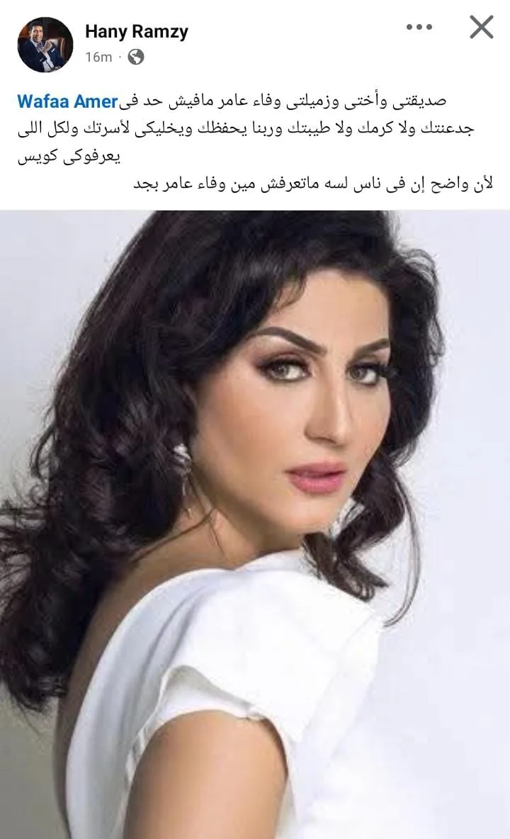 هاني رمزي يؤيد وفاء عامر: “لا يزال هناك من لا يعرف من أنتِ” هاني رمزي يؤيد وفاء عامر: “لا يزال هناك من لا يعرف من أنتِ”