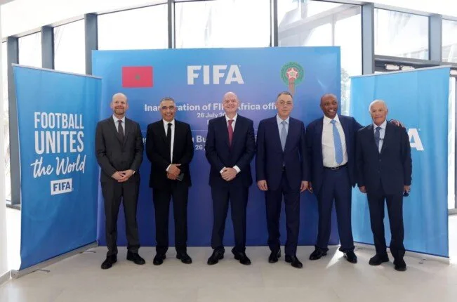 هاني أبو ريدة يقدم التهاني للجعاوني بمناسبة افتتاح المقر الإقليمي للفيفا في المغرب