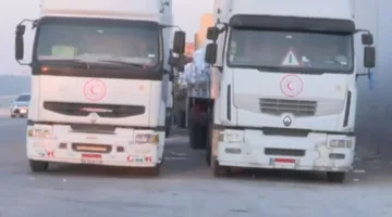 شاحنات المساعدات المصرية تتجه نحو غزة (صور)