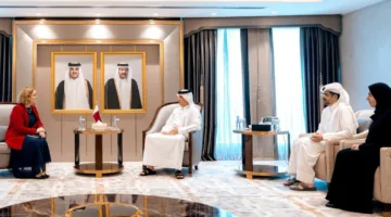 وزير الدولة للشؤون الخارجية يودع السفيرة الكندية