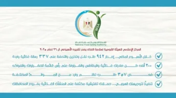 سلامة الأغذية: 200 ألف طن من الصادرات الغذائية، والبطاطس والفراولة في مقدمة الخضروات والفواكه.