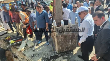 وزير الكهرباء يتواجد في موقع استبدال عطل كابل أرضي بالقرب من محطة مترو ساقية مكي في الجيزة.
