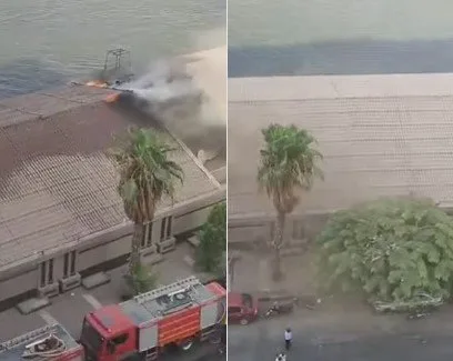 نشوب حريق في نادي قضاة النيل بالعجوزة وفرق الحماية المدنية تتدخل للسيطرة عليه نشوب حريق في نادي قضاة النيل بالعجوزة وفرق الحماية المدنية تتدخل للسيطرة عليه