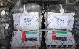 الإمارات تنفذ العملية الجوية الـ 54 فوق غزة ضمن مبادرة طيور الخير بالتعاون مع الأردن.
