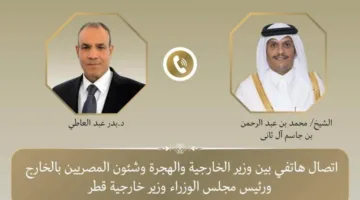 مكالمة هاتفية بين وزيري الخارجية والهجرة ونائب قطر.
