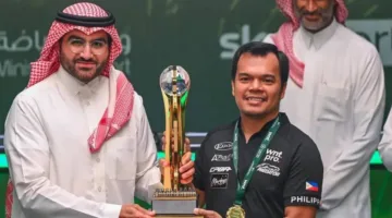 كرلو الفلبيني يُتوج ببطولة العالم للبلياردو في جدة