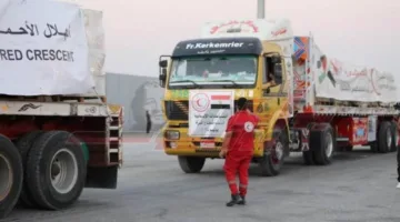 الهلال الأحمر المصري يعلن عن بدء المرحلة الثانية لقافلة زاد العزة إلى غزة