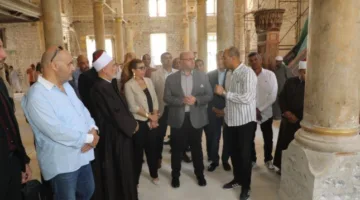 محافظ بني سويف يزور مسجد السيدة حورية لمتابعة أعمال تحسين وتطويره