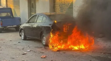صعود شخص نتيجة استهداف الدراجة النارية بالمسيّرة في بنت جبيل