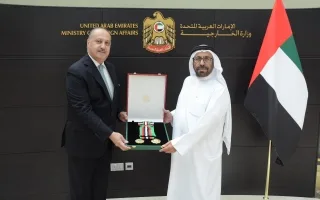 رئيس الدولة يكرم السفير الأردني بمنح وسام الاستقلال من الدرجة الأولى