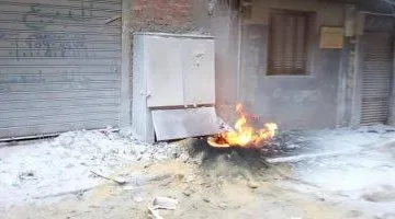 إخماد حريق في محطة كهرباء بعزبة النخل بالقليوبية