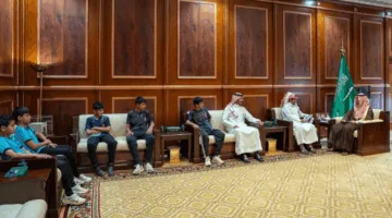 نائب أمير حائل يرحب برئيس أكاديمية الأجفر الرياضية