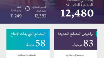 وزارة الصناعة تمنح 83 ترخيصًا صناعيًا جديدًا وتعلن عن بدء الإنتاج في 58 مصنعًا في يونيو 2025