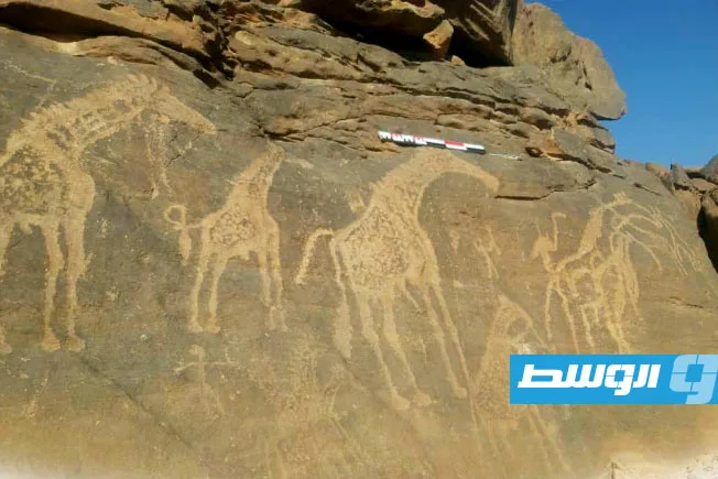 اكتشاف نقوش أثرية تعود إلى 10 آلاف سنة في جبل الحساونة