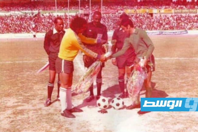 أول نهائي على مستوى بطولة كأس ليبيا بين الأهلي طرابلس والأخضر العام 76. (خاص - الوسط)