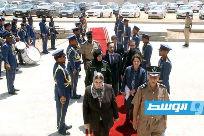 من مراسم افتتاح مركز تدريب الشرطة النسائية، الأربعاء 30 يوليو 2025 (وزارة الداخلية بحكومة الوحدة الوطنية الموقتة)