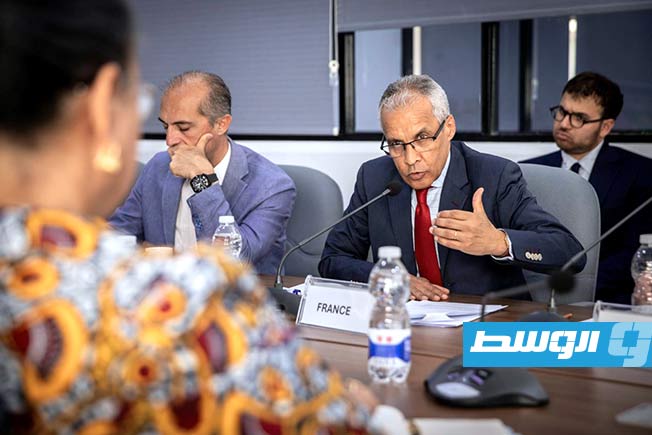 اجتماع المبعوثة الأممية هانا تيتيه مع رؤساء مجموعات العمل التابعة لعملية برلين، 29 يوليو 2025. (البعثة الأممية)
