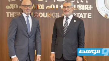 «آخر تطورات الوضع السياسي في ليبيا: مناقشات بين تكالة والسفير الأوروبي»