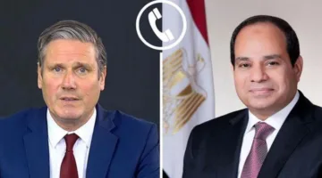 الرئيس السيسي receives a phone call from the Prime Minister of the United Kingdom.
