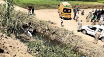 زيادة عدد الوفيات في حادث ترعة الأخماس بالسادات إلى 3 أشخاص