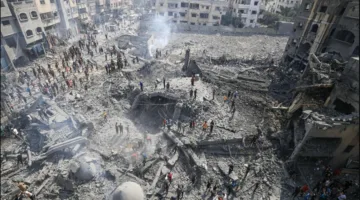 مظاهرة في السويد تعبيرًا عن الاستنكار لاستمرار جرائم الاحتلال في غزة