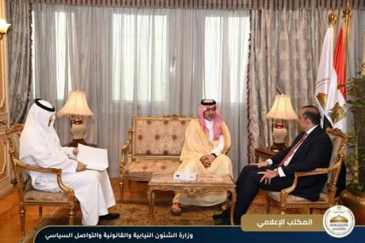 وزير الشؤون البرلمانية والتواصل السياسي يلتقي بسفير المملكة العربية السعودية في مصر وزير الشؤون البرلمانية والتواصل السياسي يلتقي بسفير المملكة العربية السعودية في مصر
