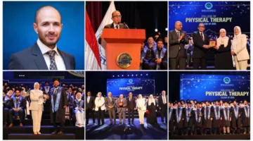 جامعة مصر للعلوم والتكنولوجيا تحتفل بتخريج دفعة كلية العلاج الطبيعي الثانية والعشرين بحضور المسؤولين الجامعيين
