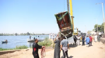 انقلاب شاحنة مواشي من “عبارة نهرية” بين مركز دشنا والوقف شمال قنا